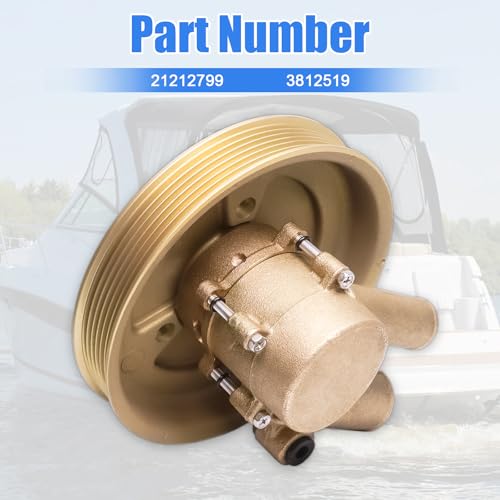 CARMOCAR Raw Sea Water Pump 21212799 replacement for Volvo Penta 4.3L 5.0L 5.7L V8 V6 GXI GL Crankshaft Mounted Sea Pump 3812519 - Image 4