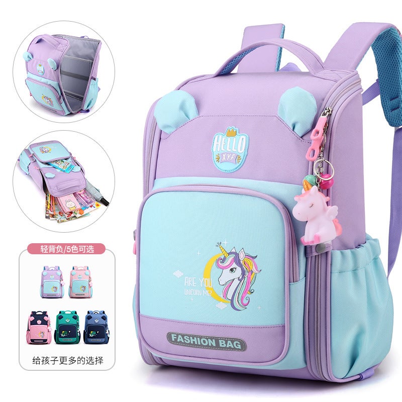 2021 New Shoulder Bag Primary School Students 1-4 Grade Boys And Women Lightweight Spine Protection A Generation Of Explosions - Image 3