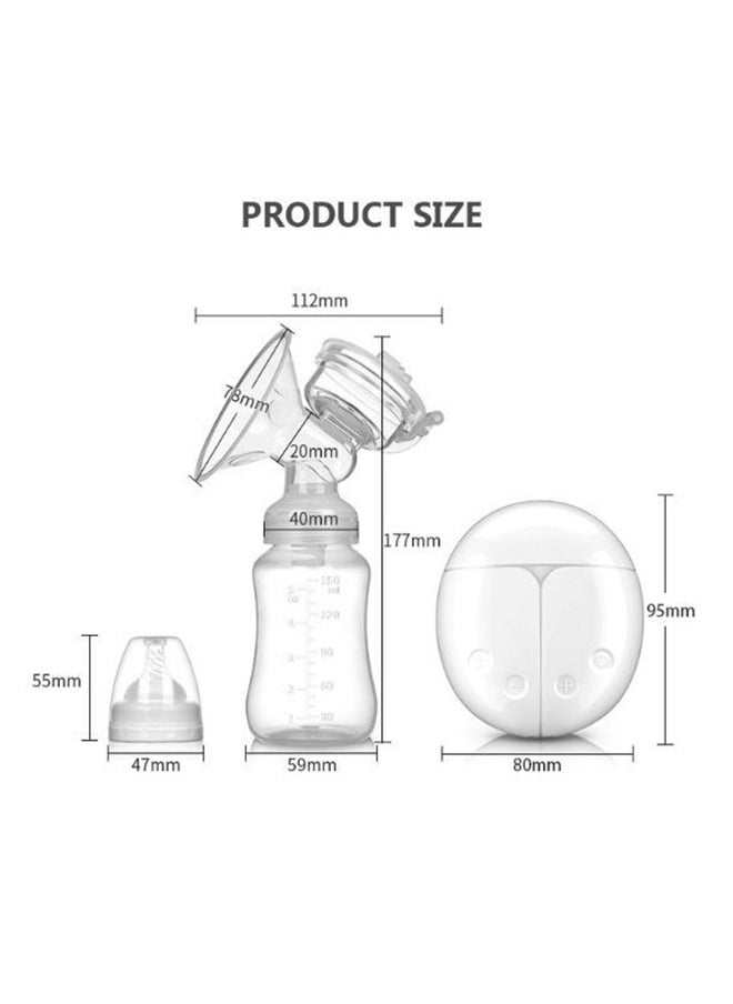 kiddoz - Bb15 Electric Breast Pump 150Ml Baby Bottle In White - Image 1