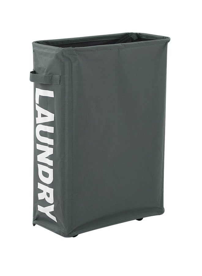 إسكدنيا سلة غسيل بتصميم رفيع قبل للطي توضع في الركن رمادي داكن 43X10X21كيلوجرام - Image 1