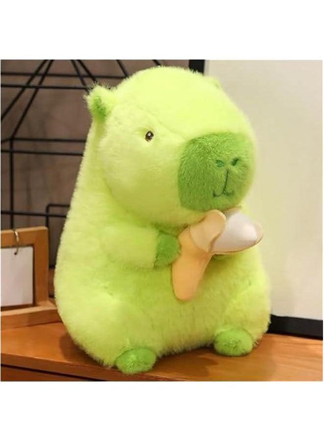 Cute Capybara Stuffed Animal Hug A Banana,9.1in Eye-catching Green Plushies Toy,Kawaii Hugging Decor Pillow for Girls Boys as Birthday Gifts (green, 9.1in) - Image 1