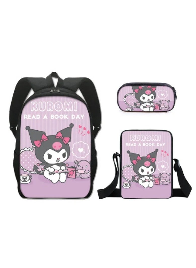 Generic - Cartoon anime backpack for primary and secondary school students, large capacity casual lightweight backpack, cartoon shoulder bag, pencil case, pencil case, and pencil case - Image 1