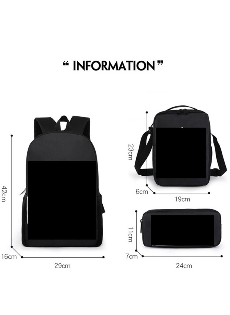 Generic - Cartoon anime backpack for primary and secondary school students, large capacity casual lightweight backpack, cartoon shoulder bag, pencil case, pencil case, and pencil case - Image 1