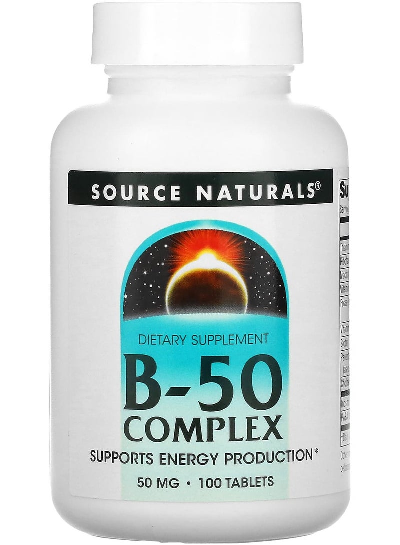 B-50 Complex, 50 mg, 100 Tablets