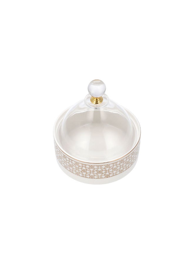 Dallaty Porcelain Date Bowl Kan Ya Makan Gold Round Porcelain 12.7Cm  - Image 2