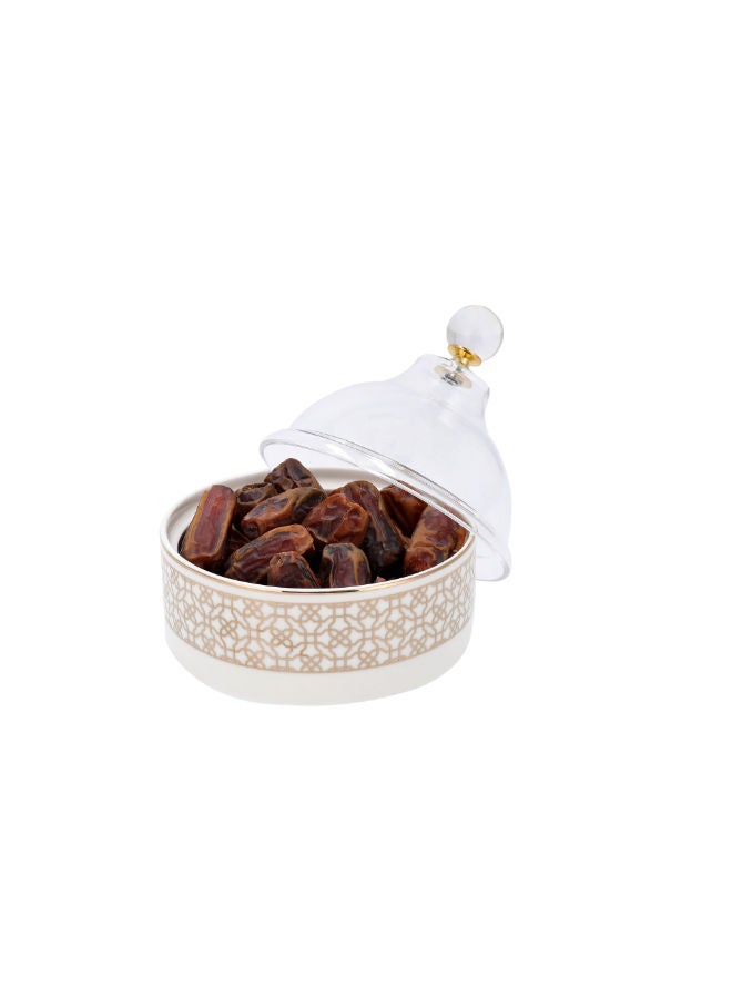 Dallaty Porcelain Date Bowl Kan Ya Makan Gold Round Porcelain 12.7Cm  - Image 3