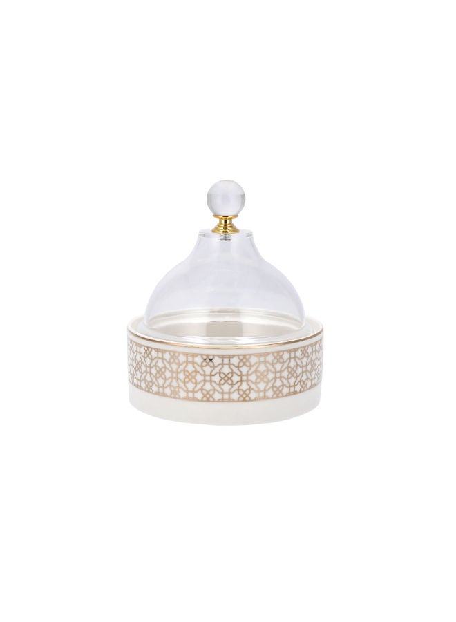 Dallaty Porcelain Date Bowl Kan Ya Makan Gold Round Porcelain 12.7Cm  - Image 1