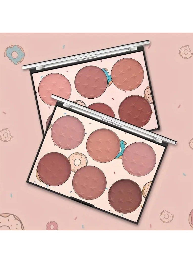 Miss Rose 6-color Sunset Blusher Palette Natural Matte Blush Glowvv  Kit - Image 4