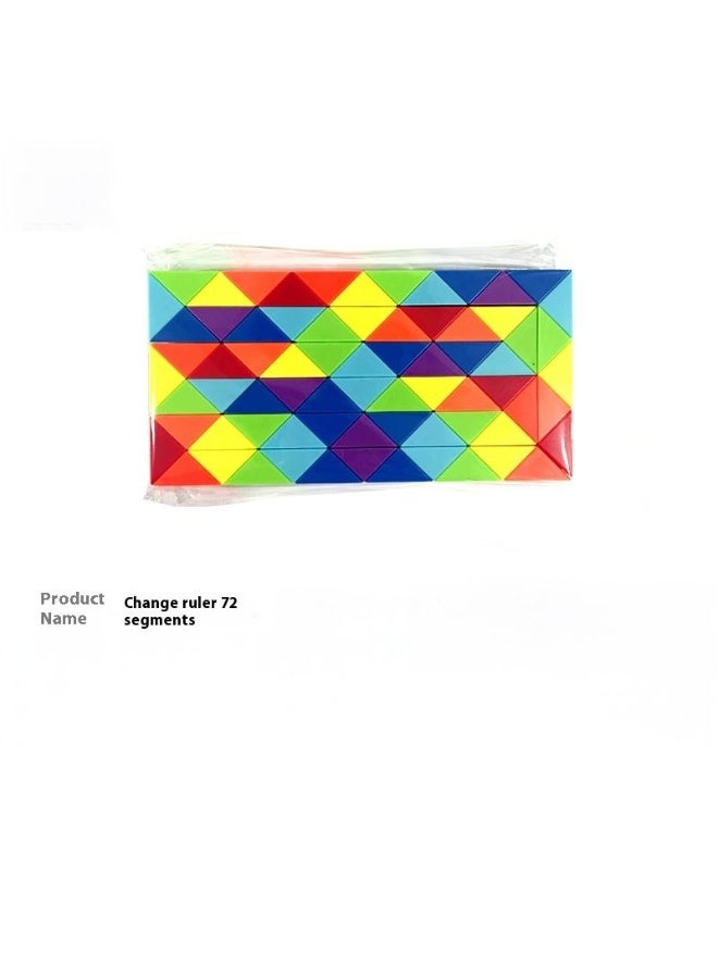 شفاء الحياة لعبة مسطرة سحرية مكونة من 72 قطعة – مكعب ثعبان قابل للتشكيل لتحدي العقل للأطفال والكبار، مكعبات تعليمية ومضادة للتوتر ومثالية للحفلات - Image 1