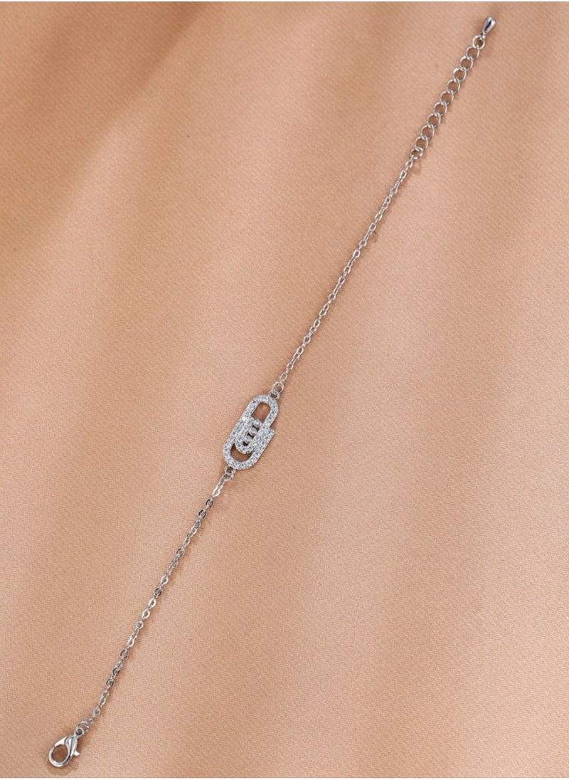 Elegance - Elegant & Trendy Silver Plated  Bracelet For Women - Image 1