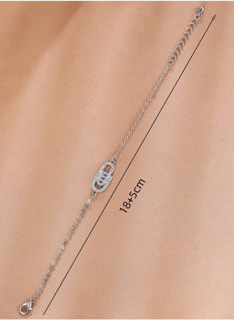 Elegance - Elegant & Trendy Silver Plated  Bracelet For Women - Image 1