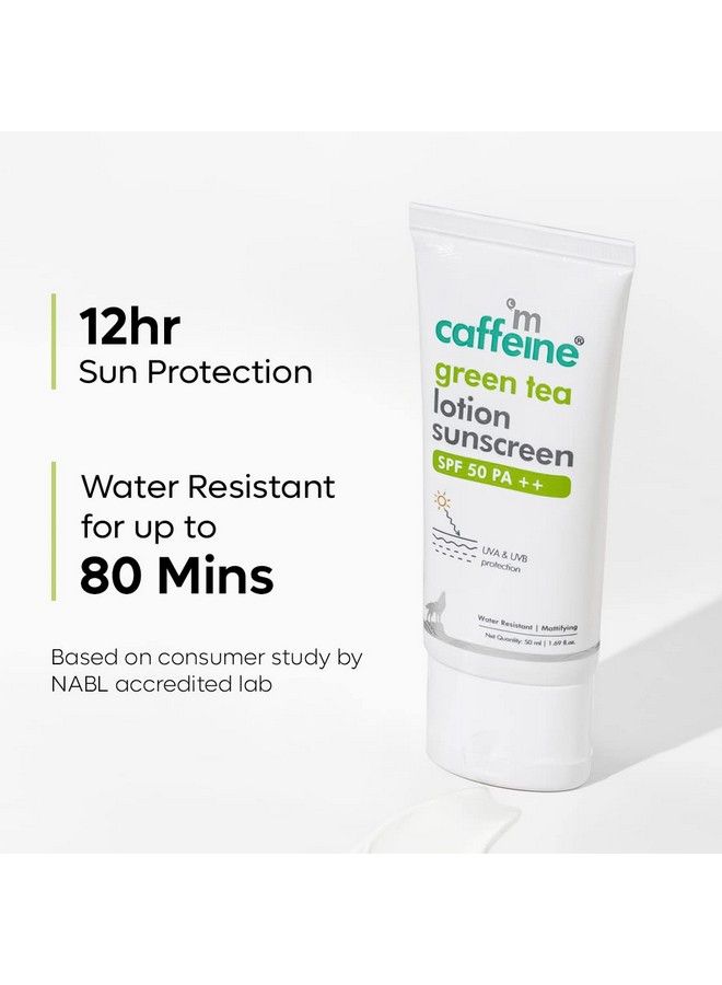 MCaffeine واقي شمسي بالشاي الأخضر بعامل حماية من الشمس 50 Pa ++ مع النياسيناميد وحمض الهيالورونيك؛ حماية من الشمس لمدة 12 ساعة بدون أي آثار بيضاء؛ خفيف الوزن ومرطب؛ واقي شمسي غني بالكافيين لإصلاح أضرار الأشعة فوق البنفسجية 50 جرام - Image 4