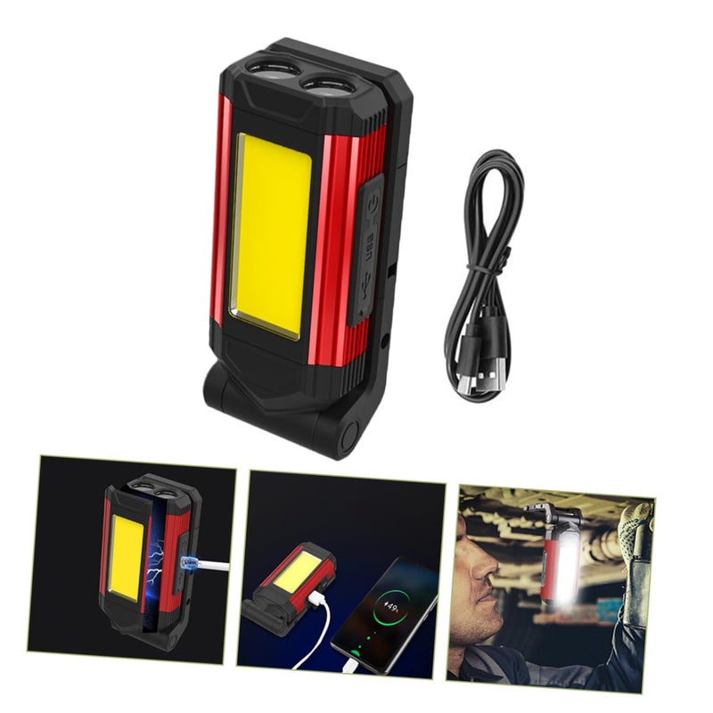 مصباح عمل LED أحمر قابل لإعادة الشحن، فانوس تخييم، مصباح طوارئ مع شحن USB - Image 3
