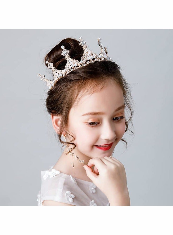 KASTWAVE Crystal Princess Crown for Girl Women Ladies, Queen Tiaras with Rhinestone, Gold Birthday Tiaras Headpieces Accessories for Girls Wedding Prom Costume Party, Elegant Crown Lady Girl Bride Wedding Prom - Image 5