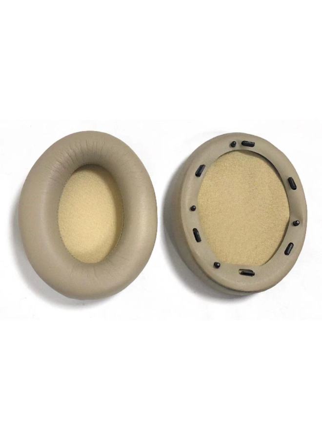 For Sony MDR-1000X WH-1000XM2 XM3 XM4 Earmuffs Earmuffs Earphone Cover Sponge Pullover Beam-Color:1000XM3 Golden Protein Earmuffs [single With Glue/cotton Pad]]  - Image 1