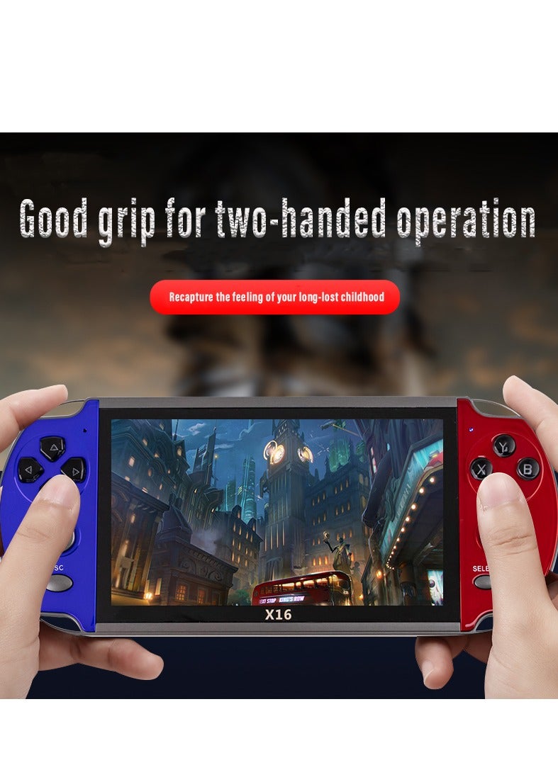 X16 Handheld Game Console with 6.5-Inch HD Display, 64GB Memory Card, Built-in Classic and Modern Games, Portable Gaming System for Kids and Adults - Image 1