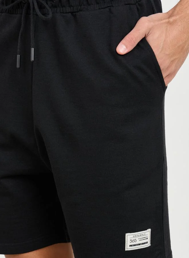 Styli Styli Badge Detail Regular Fit Terry Shorts