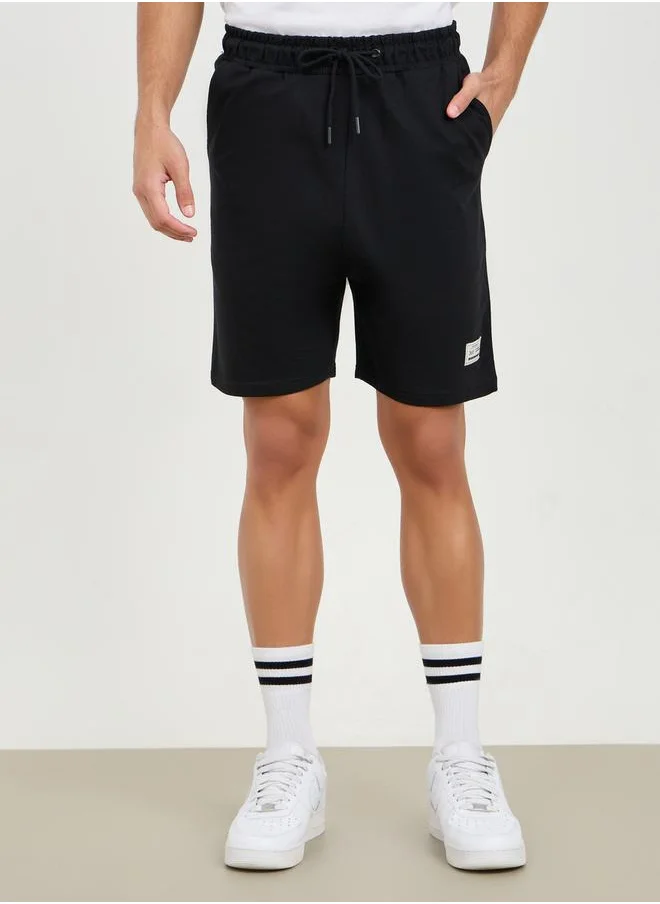 Styli Badge Detail Regular Fit Terry Shorts