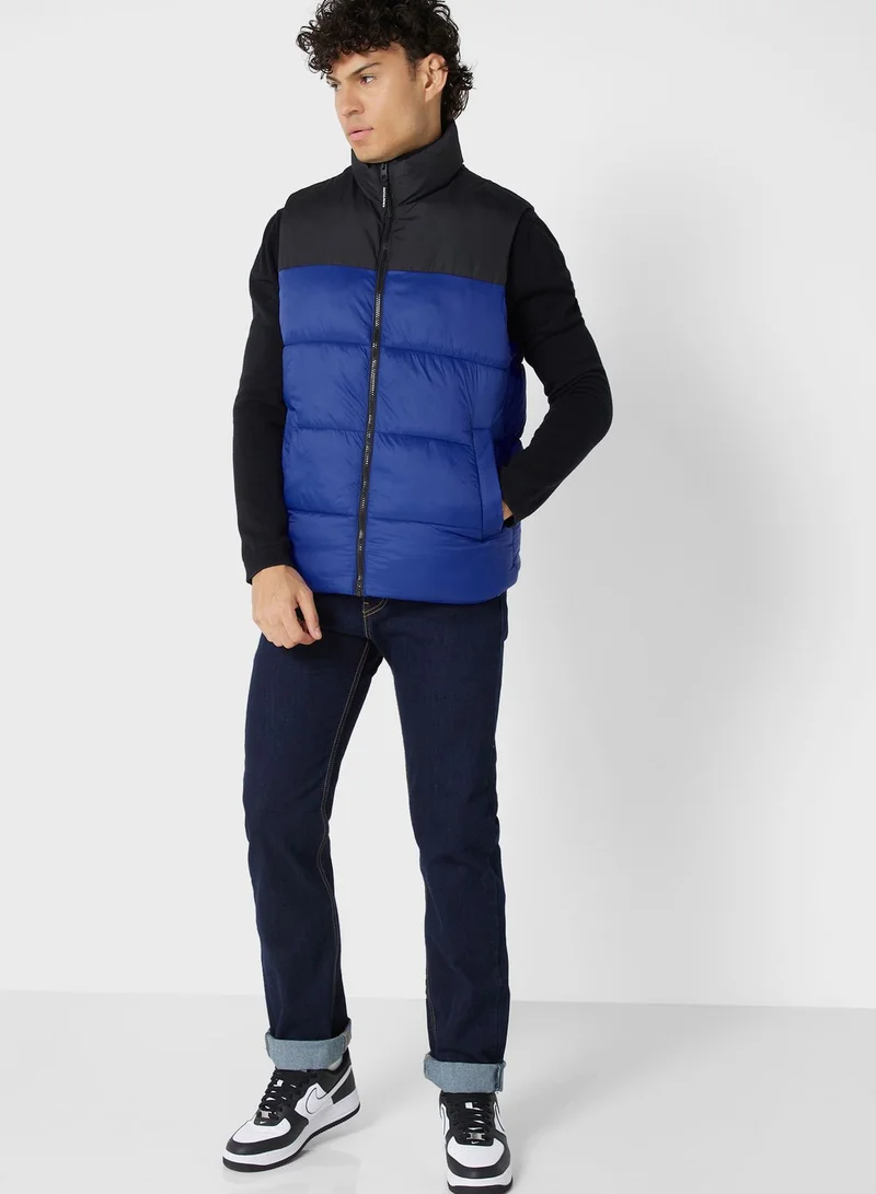 JACK & JONES Zip Through Puffer Gilet