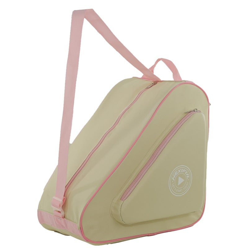 HEXIFUL Skate Bag to Carry Ice Skates, Inline Skates, Roller Skates and Quad Skates for Both Kids and Adults (Jasmine/Pink 013) - Image 1