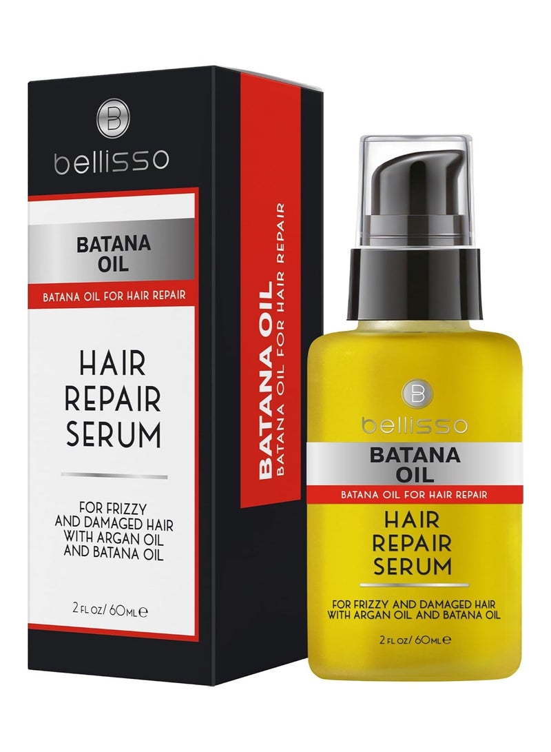 BELLISSO Patana Oil Hair Serum Repairs Thin, Dry, Damaged, Fine, and Split Ends Thick, Lightweight Formula Anti-Frizz and Heat Protection Products for Men and Women Combination Curly and Frizzy Hair - Image 1