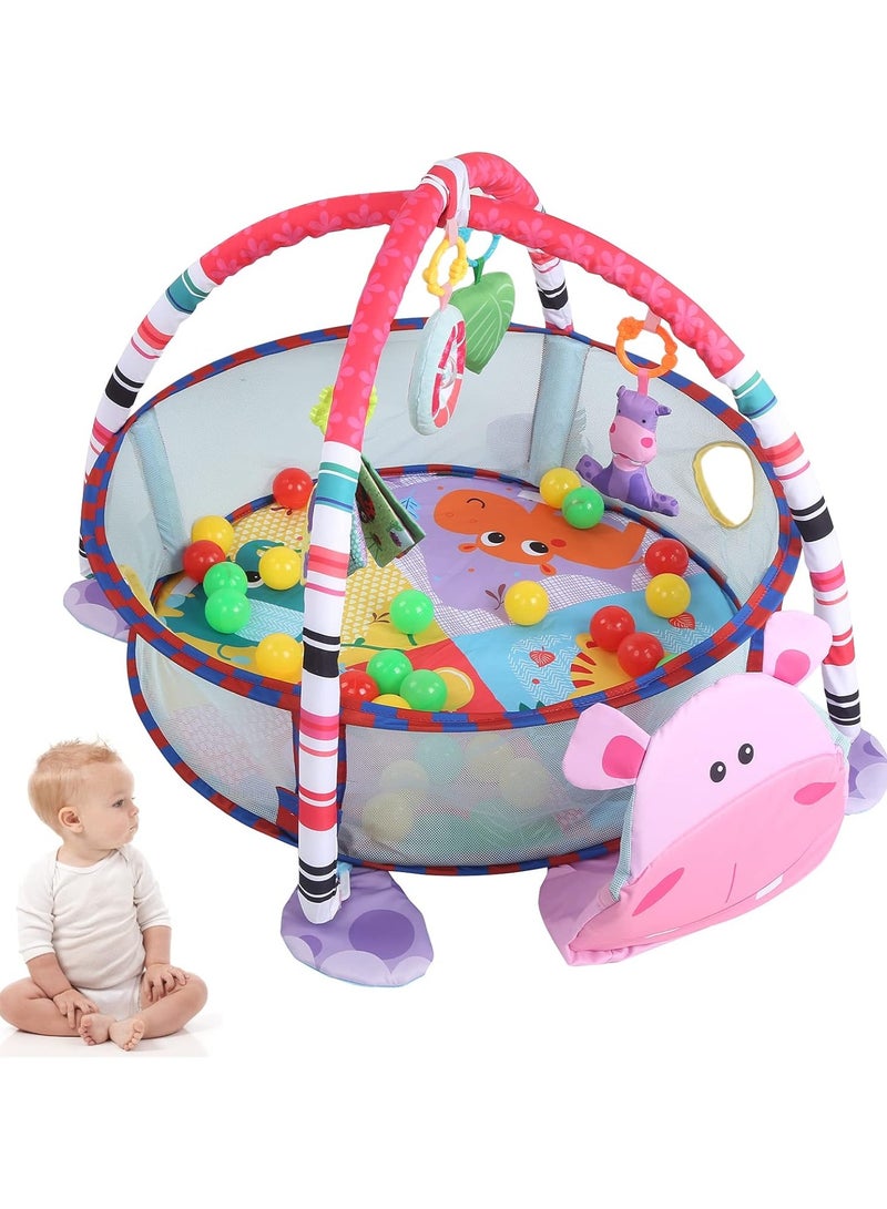 Baby Fitness Frame, Play Mat 3‑In‑1 Lovely Durable Bright Color Home Decoration for Children Playground for Crawling Pad for Newborn Play Mat - Image 1