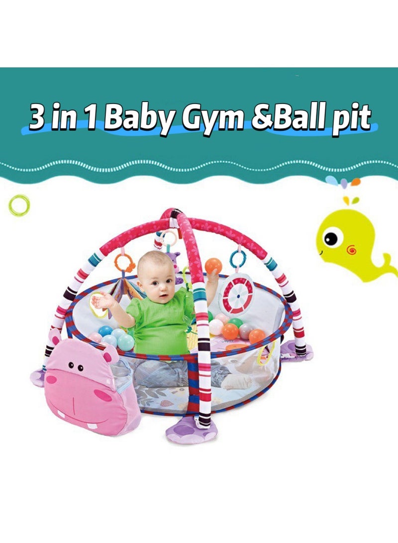 Baby Fitness Frame, Play Mat 3‑In‑1 Lovely Durable Bright Color Home Decoration for Children Playground for Crawling Pad for Newborn Play Mat - Image 2