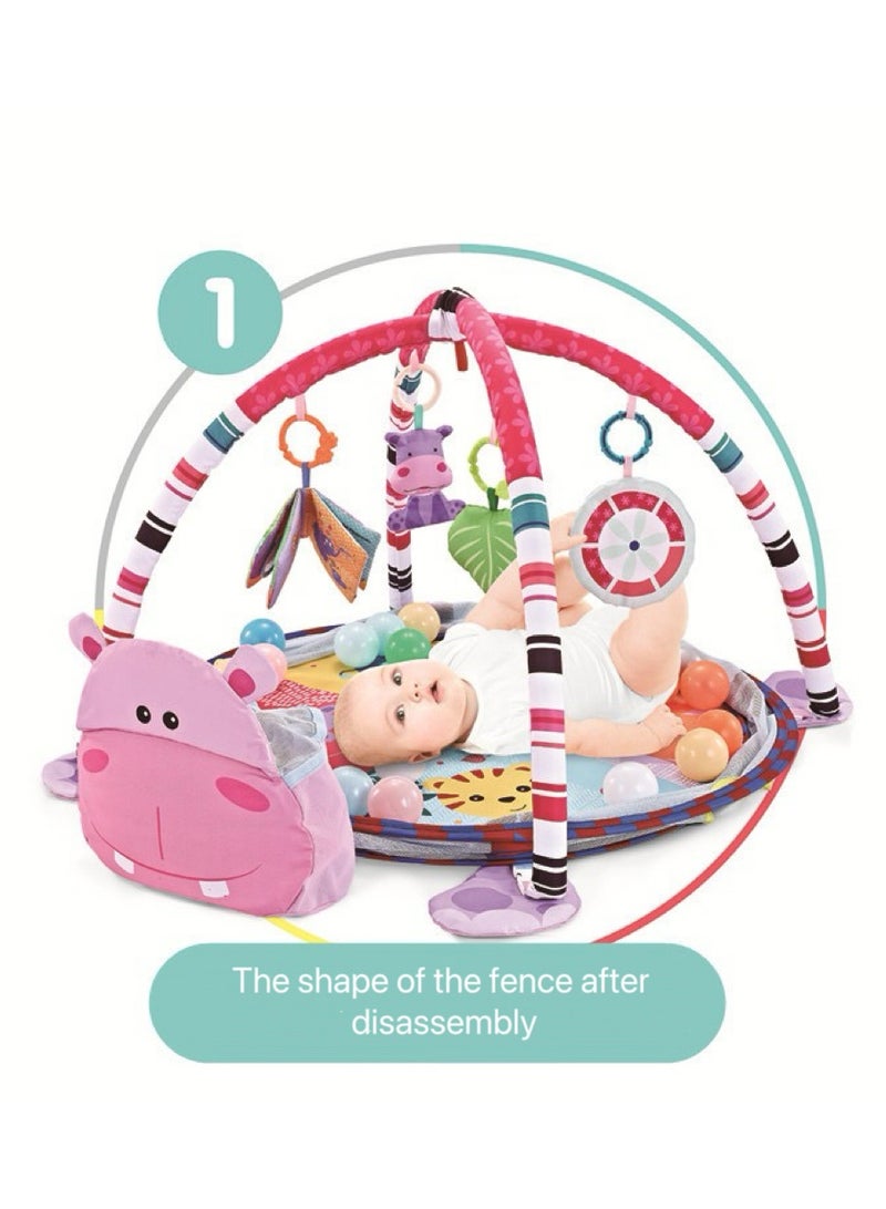 Baby Fitness Frame, Play Mat 3‑In‑1 Lovely Durable Bright Color Home Decoration for Children Playground for Crawling Pad for Newborn Play Mat - Image 3