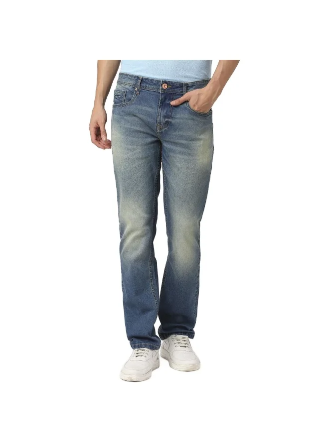 بيينغ هيومان Mens Mid Tone Slim Straight Fit Denims