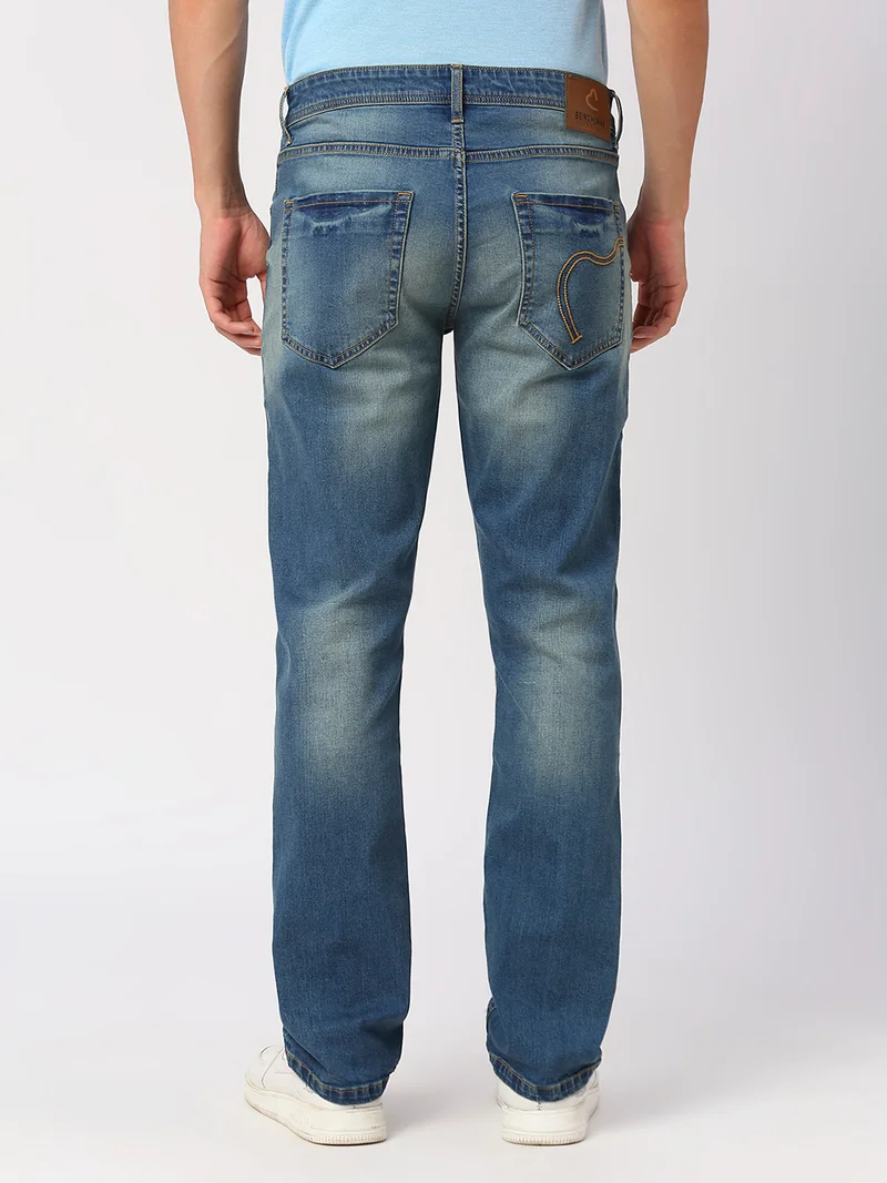 Being Human MID TONE Men Slim Straight Fit Clean Look Light Fade Jeans for Men | Best Price UAE