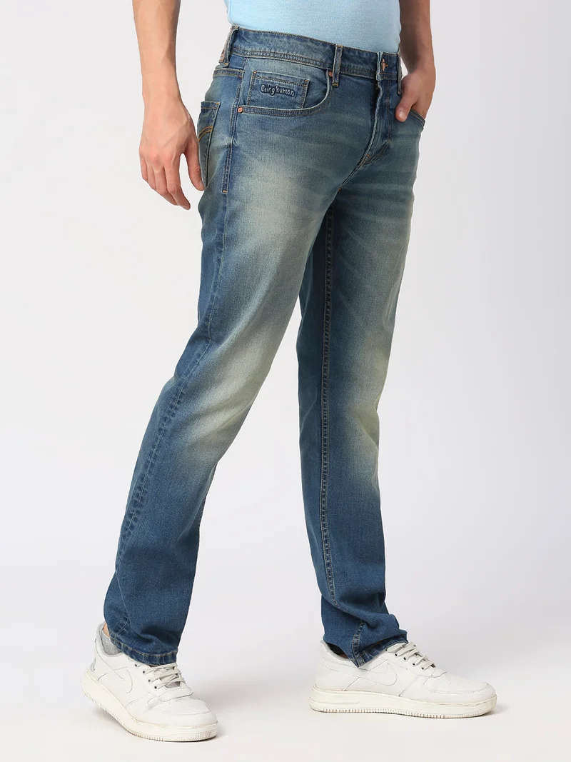 Being Human MID TONE Men Slim Straight Fit Clean Look Light Fade Jeans for Men | Best Price UAE