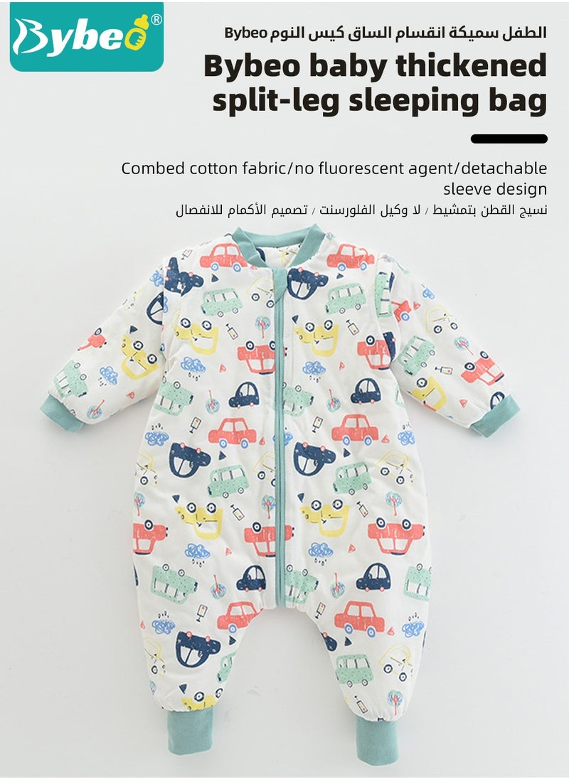 Bybeo - Baby Sleep Sack, Soft Baby Sleeping Bag, Swaddling Blanket, Swaddle Wrap, Pure Cotton Wearable Blankets with Removable Sleeves and Legs, Easy Zip Access Nappy Change, for Newborn Babies 1-3 Years - Image 1