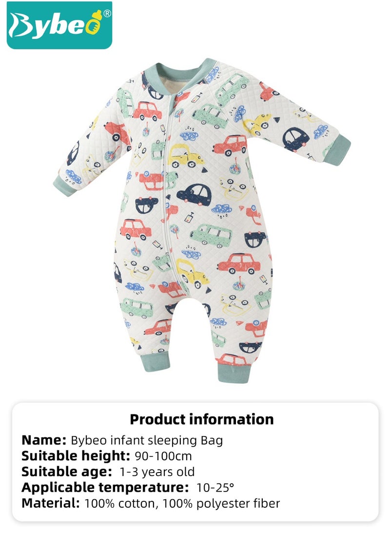 Bybeo - Baby Sleep Sack, Soft Baby Sleeping Bag, Swaddling Blanket, Swaddle Wrap, Pure Cotton Wearable Blankets with Removable Sleeves and Legs, Easy Zip Access Nappy Change, for Newborn Babies 1-3 Years - Image 1