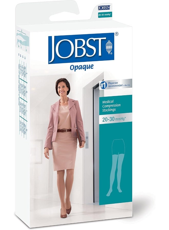JOBST BSN Medical 115546 JOBST Opaque Compression Hose, Thigh High, 20-30 mmHg, Open Toe, Large, Natural - Image 2