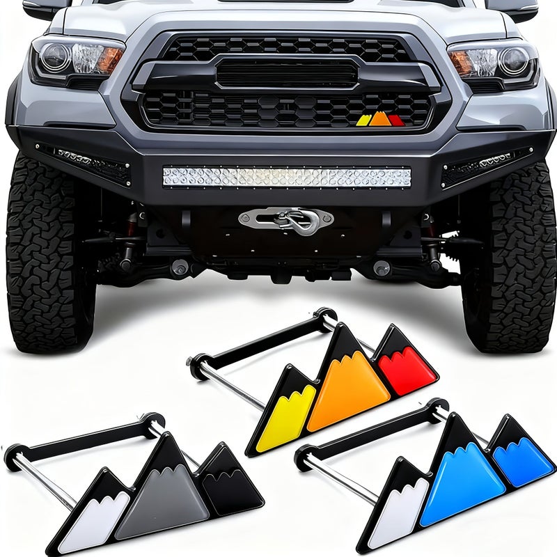 Blue 3 Color Acrylic Car Emblem For Tacoma Tundra Sequoia Rav4 Highlander Camry - Image 1
