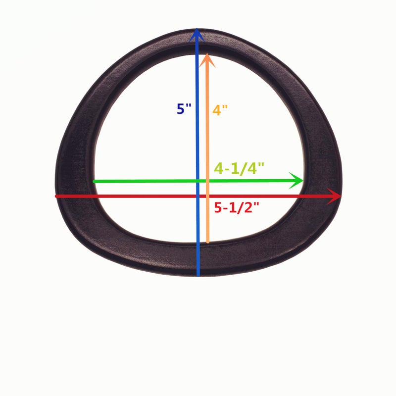 Model Worker 4PCS MDF Oval Shaped Handles Replacement for Handmade Bag Handbags Purse Handles (Dark Brown) - Image 3