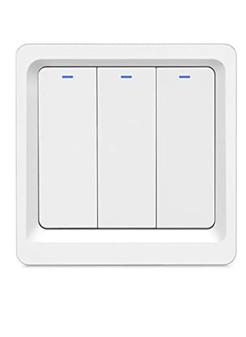 Hands-Free Voice Control, High Security, WiFi Smart Light Switch Push Button Life/Tuya ZigBee APP Remote Control Works with Alexa Google Home for No need Neutral