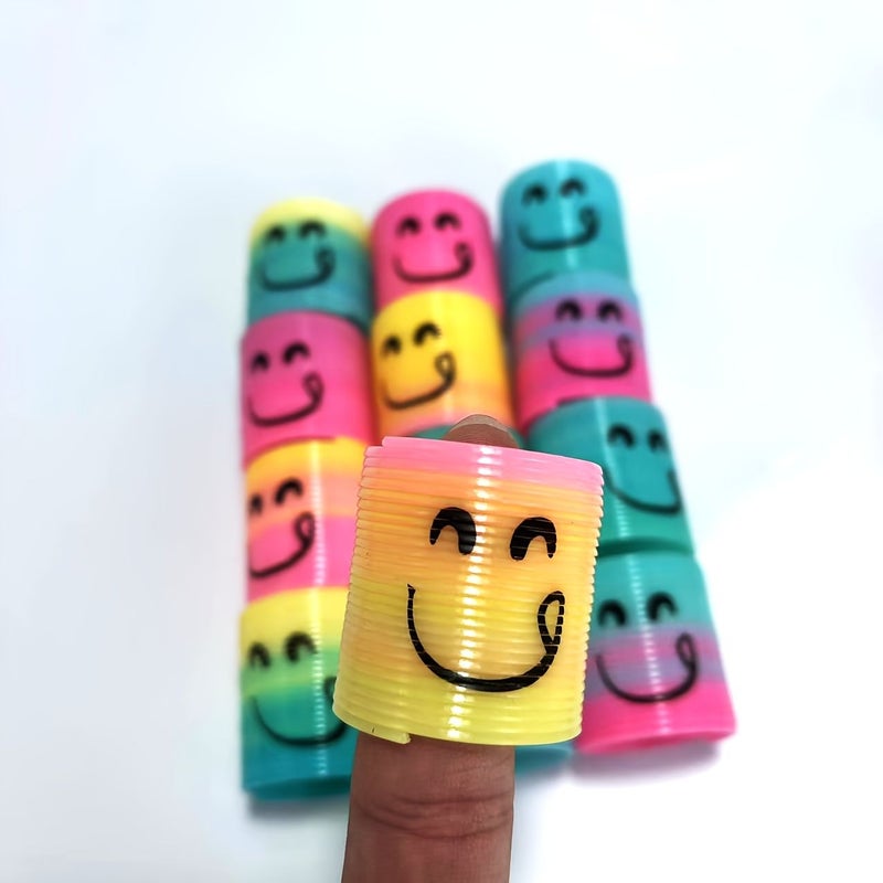 Colorful Stretchy Rings 12pcs Rainbow Spring Toys Educational Fun - Image 5