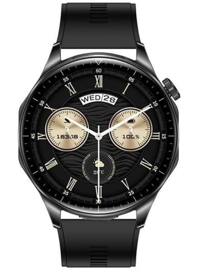 هينو تيكو ساعة ذكية HainoTeko HainoTeko12 مع سماعات لاسلكية مدمجة، مقاومة للماء، شاشة AMOLED، 3 أحزمة، ساعة لياقة ومكالمات للرجال – أسود - Image 5