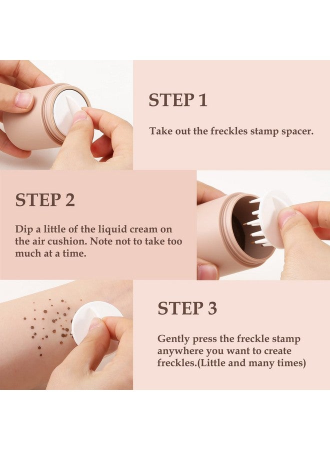 Boobeen Freckle Stamp Face Freckles Air Cushion Liquid Freckle Makeup Stamp Waterproof Fake Freckle Pen Long Lasting Quick Dry Small Spot Freckle Makeup Create Natural Freckles Makeup - Image 5