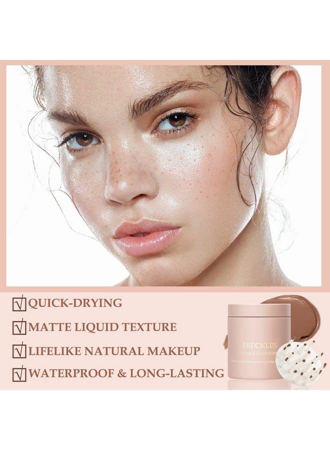 Boobeen Freckle Stamp Face Freckles Air Cushion Liquid Freckle Makeup Stamp Waterproof Fake Freckle Pen Long Lasting Quick Dry Small Spot Freckle Makeup Create Natural Freckles Makeup - Image 3