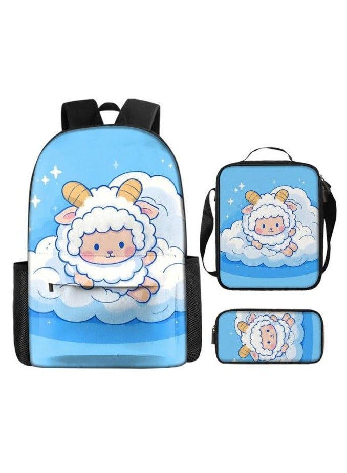 Bright Li Fire The latest universal cartoon new three-piece schoolbag (for students, teenagers, children) - 436  - Image 1