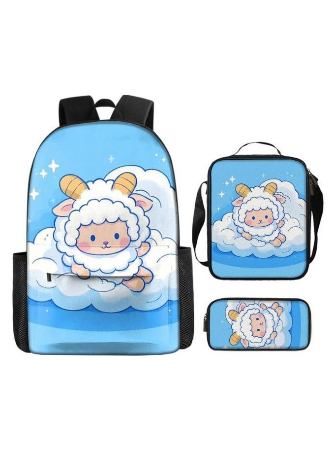Bright Li Fire The latest universal cartoon new three-piece schoolbag (for students, teenagers, children) - 436  - Image 2