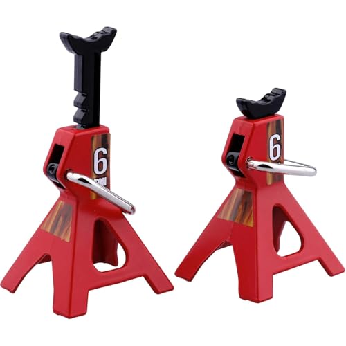 Hobbypark 2Pack RC Car Scale Jack Stands Metal 6 Ton Repairing Tool for 110 RC Crawler Truck TRX4 Trx4 Axial SCX10 Wraith Gelande Tamiya CC01 RC4WD D90 - Image 1