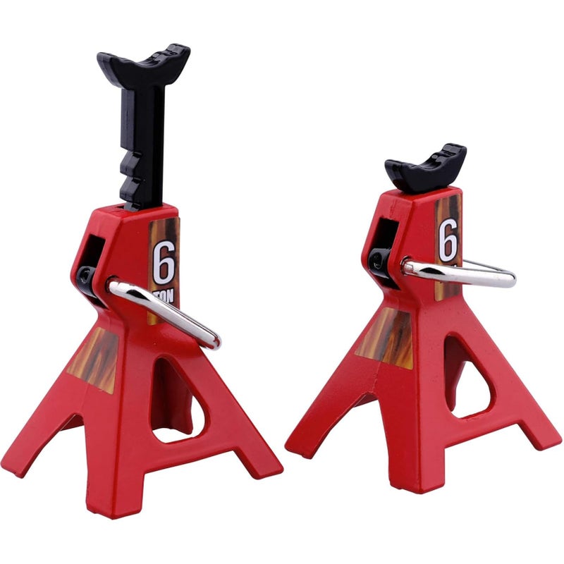 Hobbypark 2Pack RC Car Scale Jack Stands Metal 6 Ton Repairing Tool for 110 RC Crawler Truck TRX4 Trx4 Axial SCX10 Wraith Gelande Tamiya CC01 RC4WD D90 - Image 2