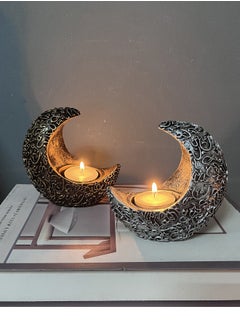 SUCITY Retro Three-Color Candle Holder, Home Decoration Candle Holder Ornaments, Specially Used for Holiday Party Celebrations During Ramadan And Eid Al-Fitr  - Image 2
