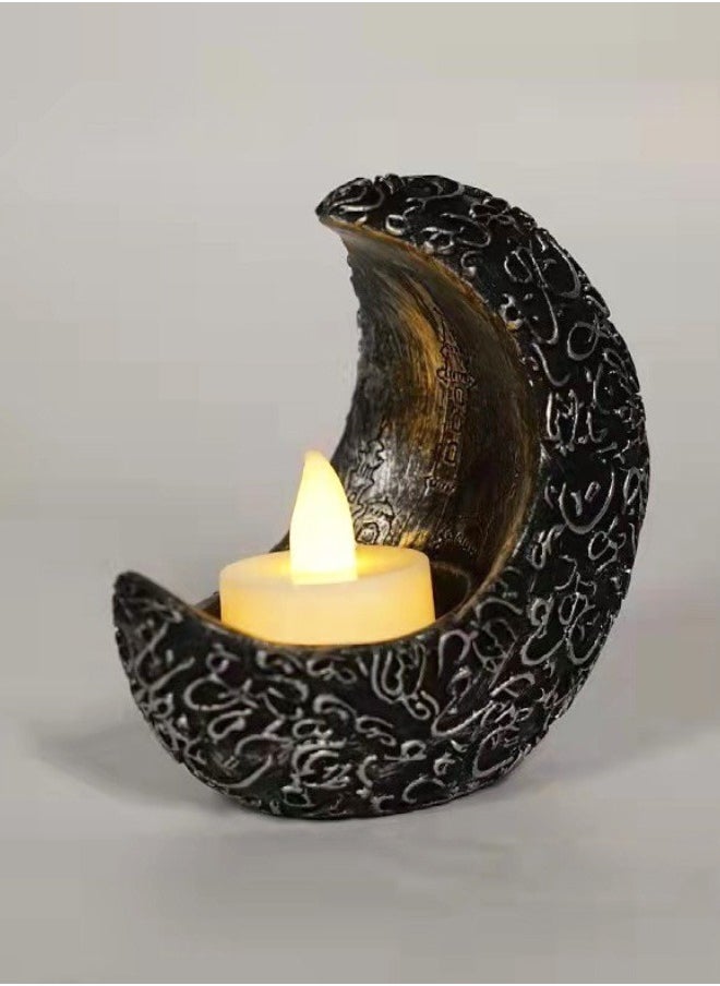 SUCITY Retro Three-Color Candle Holder, Home Decoration Candle Holder Ornaments, Specially Used for Holiday Party Celebrations During Ramadan And Eid Al-Fitr  - Image 1