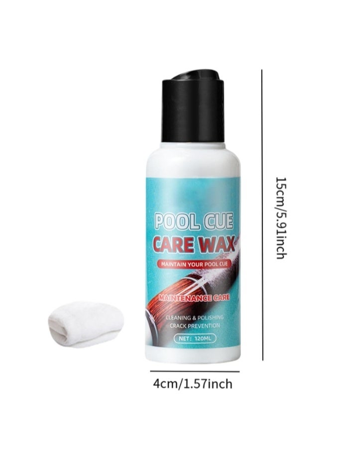 WILLIAM WEIR Pool Cue Care Wax，Stick Shaft Wax，Pool Silky Shaft Wax ，Burnisher Billiards Accessories for Wood Pool Cue Shaft Protection 120ml - Image 5