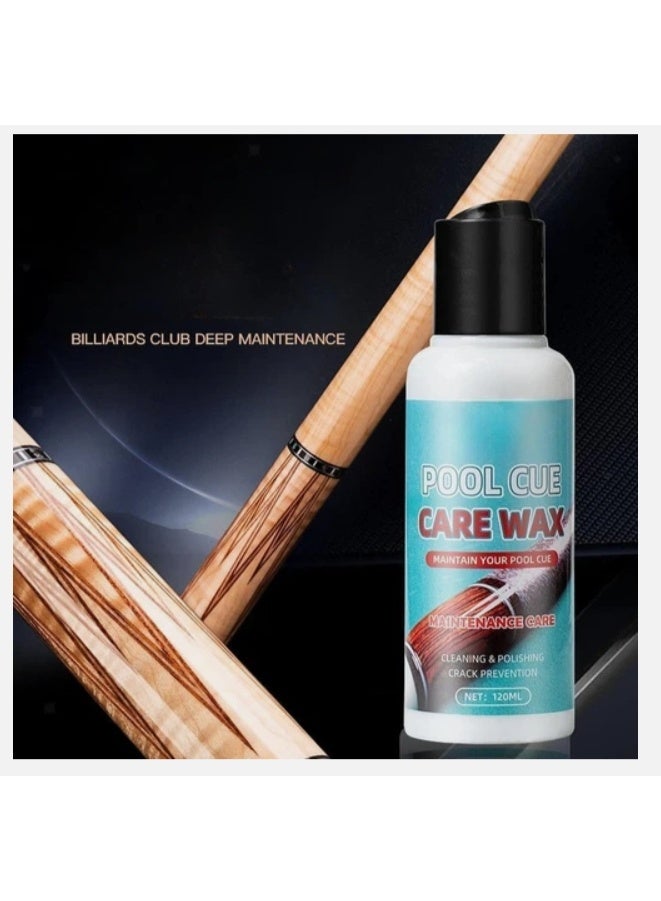 WILLIAM WEIR Pool Cue Care Wax，Stick Shaft Wax，Pool Silky Shaft Wax ，Burnisher Billiards Accessories for Wood Pool Cue Shaft Protection 120ml - Image 1