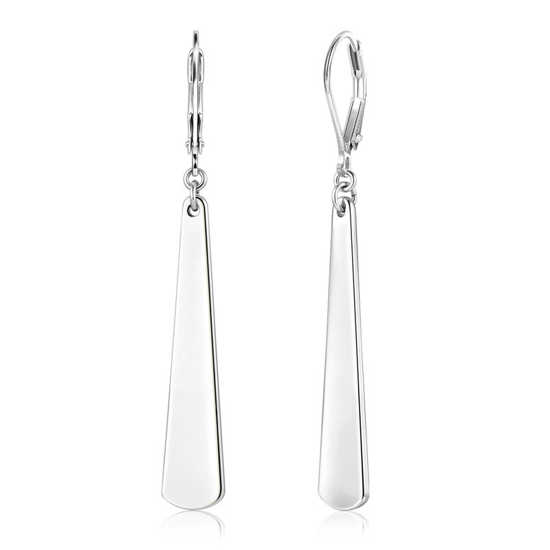 ALEXCRAFT Sterling Silver Long Dangle Earrings for Women Hypoallergenic Drop Leverback Earrings Trendy Silver Statement Long Dangle Earings for Women Jewelry Gifts - Image 1